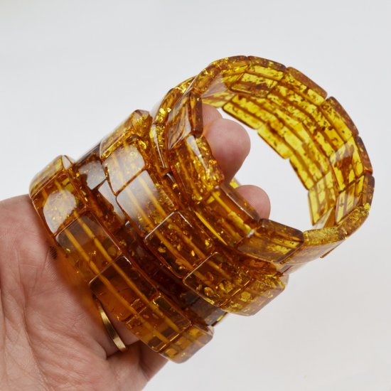 Cognac tube natural Baltic amber new bracelet